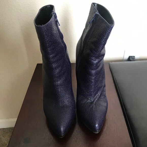 3.1 Phillip Lim Purple Leather Jayne Ankle Boots - Picture 5 of 8